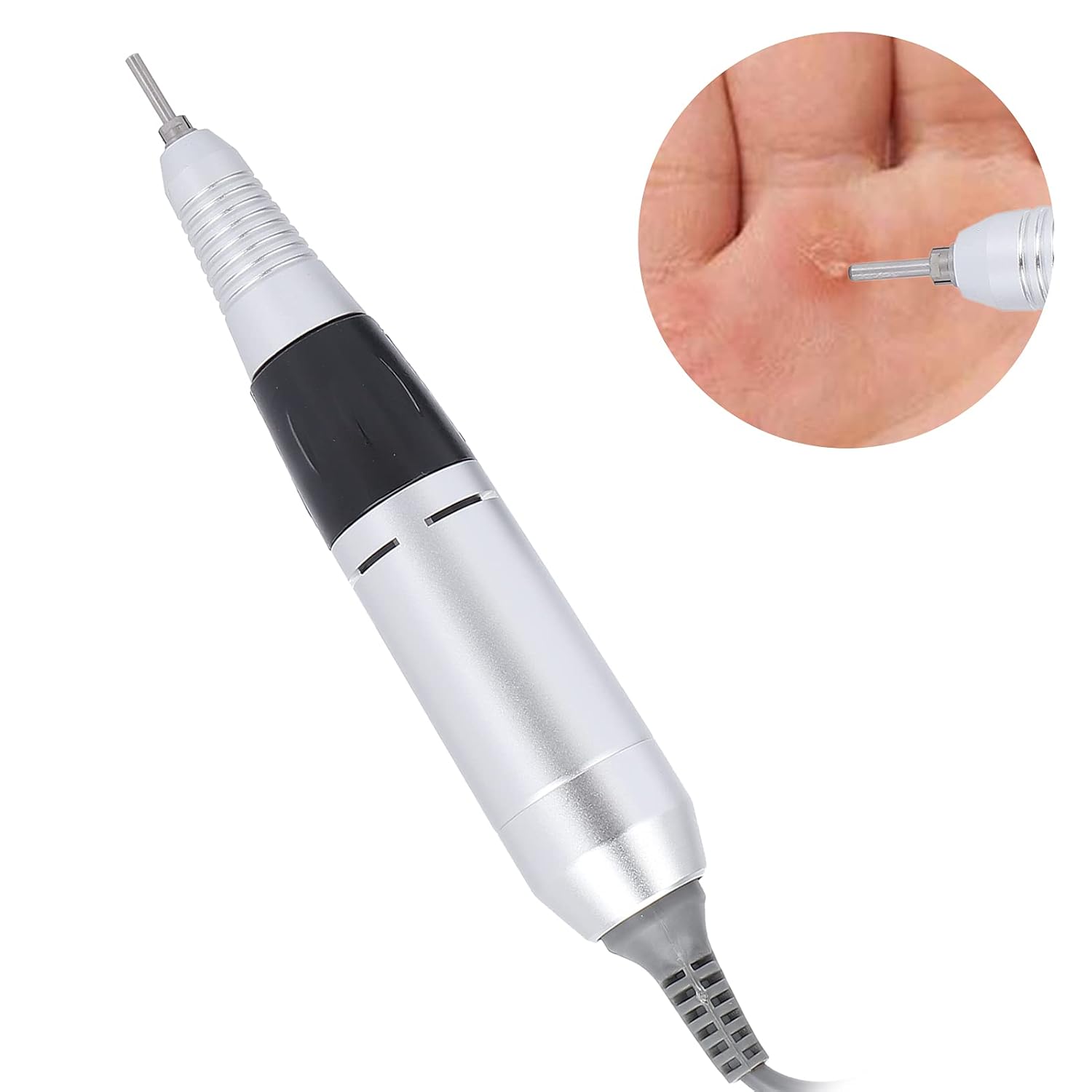 Nail Drill Handpiece, 0‑35000rpm Nail Drill Handle for Electric Nail Machine File for Nail Pen Polish Drill (Black)