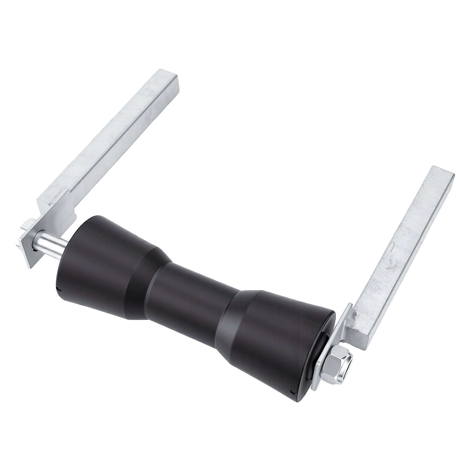 Tnfeeon Rullo di Chiglia per Rimorchio Barca, Supporti per Rimorchio | Rullo in Nylon Nero con Staffa Zincata a Caldo, Ideale per Barche Piccole e Medie