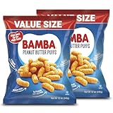 Osem Bamba Peanut Butter Puffs - Peanut Butter Crunch Puffs, Vegan PB Snack for Babies and Toddlers, Grain Free Protein Snack, No Sugar - 12 oz Bag (Pack of 2)