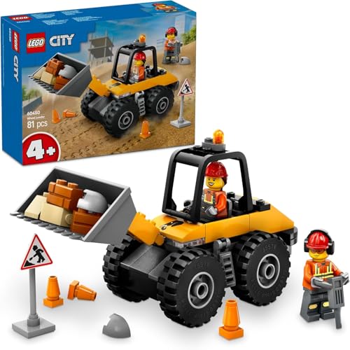 City Trattore Rosso da Fattoria con Rimorchio e Pecora + Pala Meccanica Gialla per Costruzione 4+ Anni Ragazzi e Ragazze - Scuola Materna 60461 + 60450 - Lego - Immagine 2