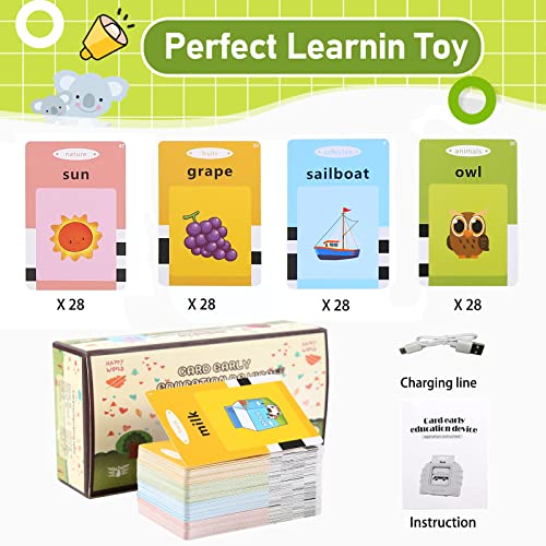 Flash Cards For Toddlers 2-4 Years - 224 Flashcard Learning Toys For 2 3 4 Year Olds Preschool Learning Resource Electronic Interactive Toys For Kids Age 2-4 Gift For 2 3 4 Year Old Boys Girls #TOP4