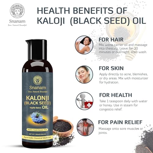 Image of Premium Cold Pressed Kalonji Oil - Virgin Grade - Black Seed Oil - Nigella Sativa - 100ml