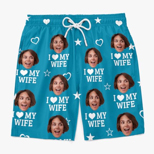 Pawfect House Personalized Funny Swim Trunks Men with Face, Birthday Gifts for Men, Husband Gifts from Wife, Boyfriend Gifts2