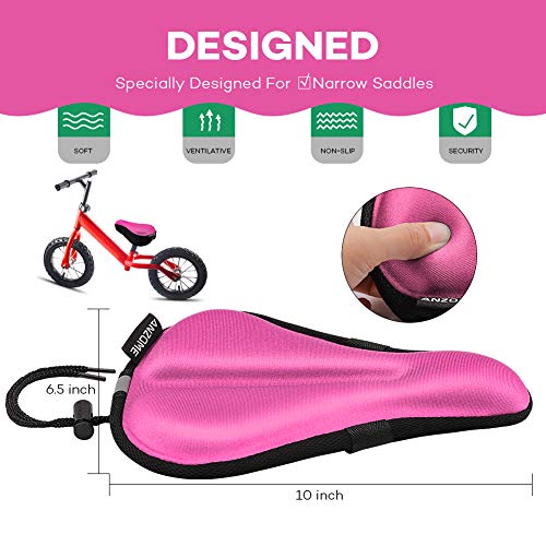 image for ANZOME Kids Gel Bike Seat Cushion Cover for Boys & Girls Bicycle Seats