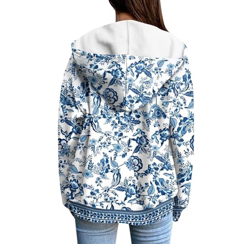 Zip Up Hoodie Women Casual Oversized Sweatshirts - Fall Fashion Fleece Lined Jacket - Thick Warm Coat Winter Clothing