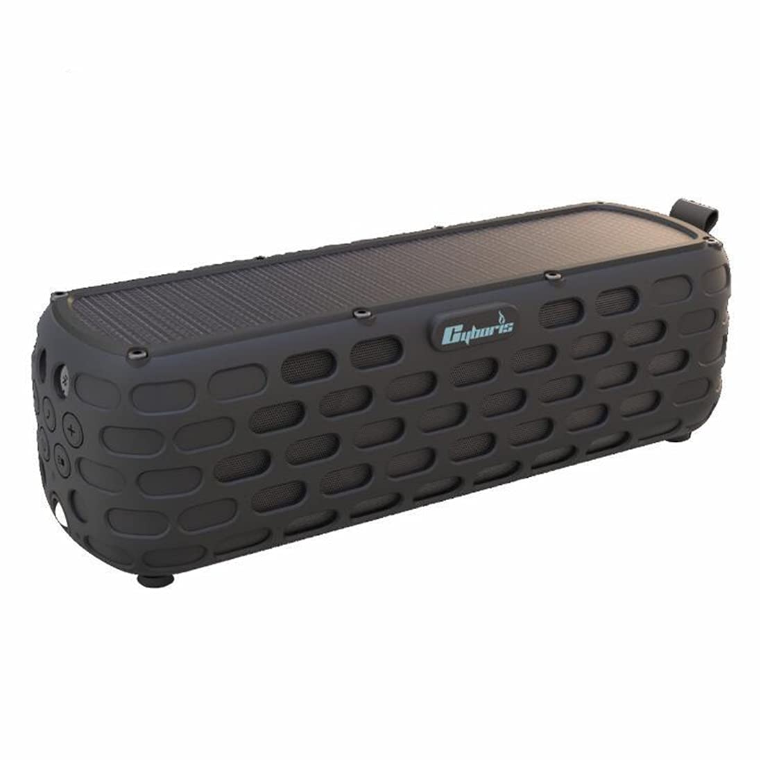 Altoparlante Bluetooth, Adattatore Audio Wireless HiFi, per Il Sistema Audio in Streaming Musicale Funziona, con La Ricarica Solare, La Luce di Emergenza, per L'esterno,Nero