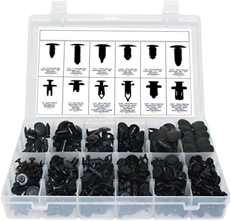 415pcs Push Retainer Kit - Nylon Bumper Fastener Rivet Clips Expansion Screws Auto Push Pin Rivets