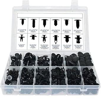 415pcs Push Retainer Kit - Nylon Bumper Fastener Rivet Clips Expansion Screws Auto Push Pin Rivets