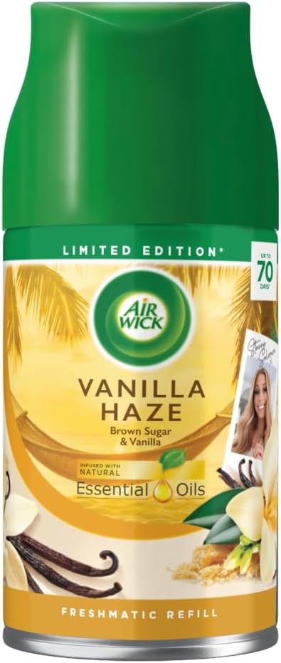 Air Wick Vanilla Haze Freshmatic Autospray Refill 250ml x 4 Pack - Lasts up to 70 days Air Freshener