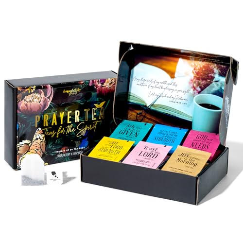 Thoughtfully Gourmet, Tea Affirmations Christian Prayer Gift Set, Includes 6 Flavors of Tea with Bible Verses from Psalms and Other Books to Rejoice, Pack of 90 - Thumbnail 6