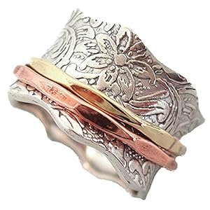 Energy Stone BALANS EN SCHOONHEID bloemen, draaibare meditatiering (stijl 88)