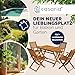 Casaria® Gartenmöbel Set Modell 2026 - NEU: Extra Stabiler Tisch mit umlaufender Verstärkungsleiste 5-teilig aus FSC® Akazienholz, 4 Stühle mit Armlehnen, klappbar für Garten & Balkon