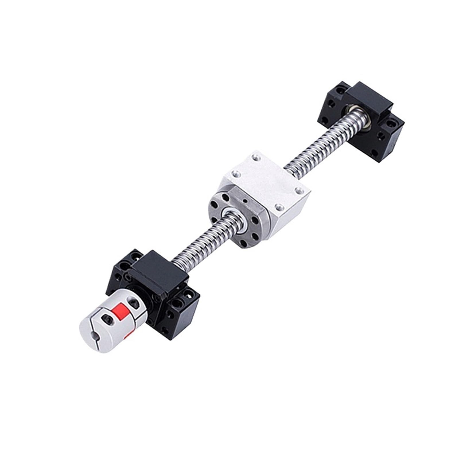 Metal Ball Screw nut SFU1610 Ball Screw Length 150-550mm Screw Nut Holder BK12BF12 Support Seat and Coupling Ball Screw Set(550mm)