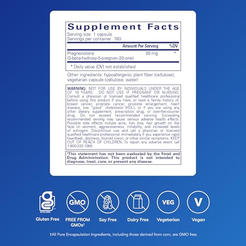Pure Encapsulations Pregnenolone 30 mg Capsules