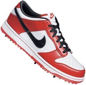 NIKE Golf Men's NIKE Dunk NG Wide Golf Shoe, White/University Red NIKE Golf Men's NIKE Dunk NG Wide Golf Shoe, White/University Red