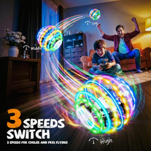 Image of Veeniix Drone for Kids 360 RGB Rotation RC Quadcopter Altitude Hold