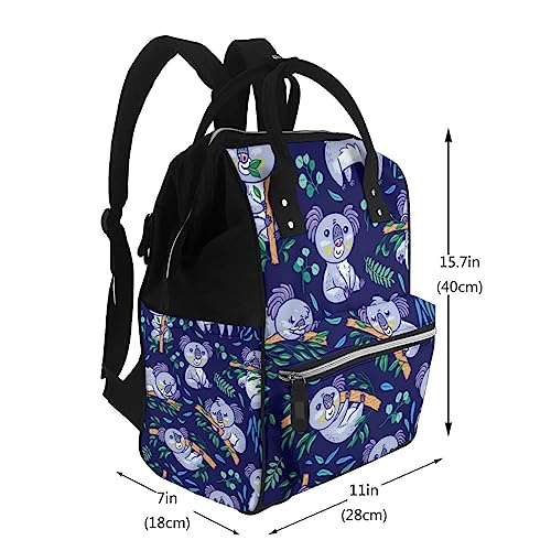 Sac à dos à langer avec compartiment PC portable, motif Koalas Eucalyptus imperméable - 2