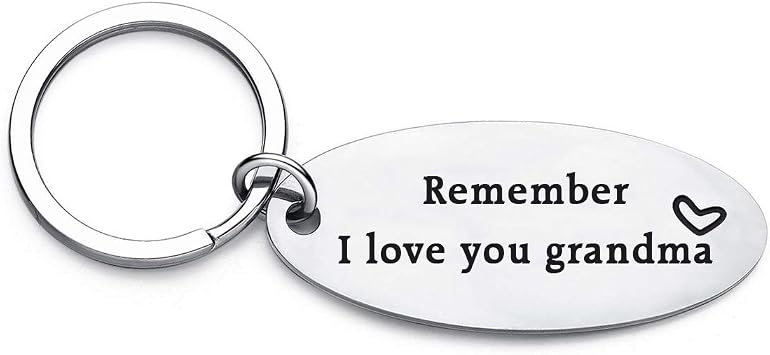 XGAKWD Mothers Day Keychain Gifts for Grandma - Remember I Love You Grandma Jewelry, Birthday Christmas Key Chain Gift for Grandmother