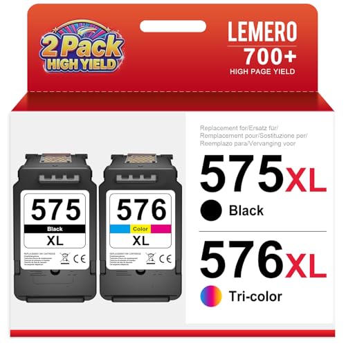 Encre Canon 575 576 XL LEMERO à haute performance pour des textes nets