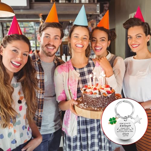 PEOVLVN Edelstahl Schlüsselanhänger für Kollegen - Abschiedsgeschenk, Kollegin Geschenk, Lieblingskollegin, Eine So Gute Kollegin Freundschafts-Glücksbringer