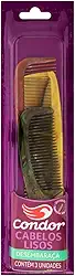Condor, Kit Pente, Style, 3 Unidades, Desembaraça, Ideal para Cabelos Lisos, Multicor