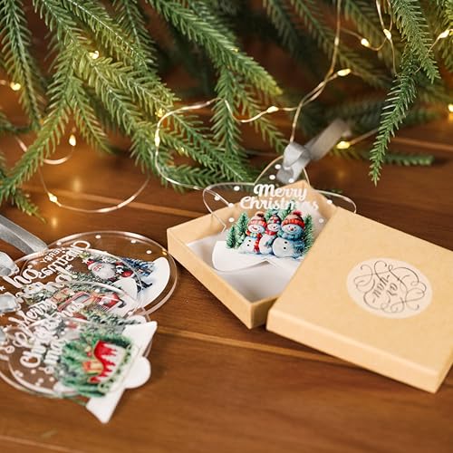 Alupssuc AL-XMAS TREE ACRYLIC 5PC COLORFUL 5Pcs 3.54 Inch Acrylic Christmas Ornaments Set 2024 thumb #2