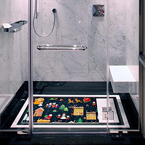 Alfombrilla de baño de Navidad para decorar el hogar y regalar en invierno 7