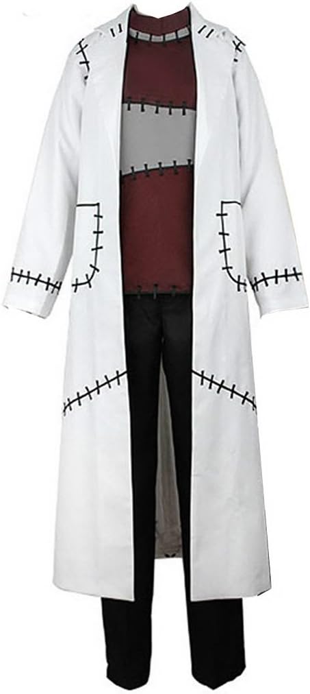 Dr. Franken Stein Costume Soul Eater Cosplay White Trench Coat Outfit Custom Made