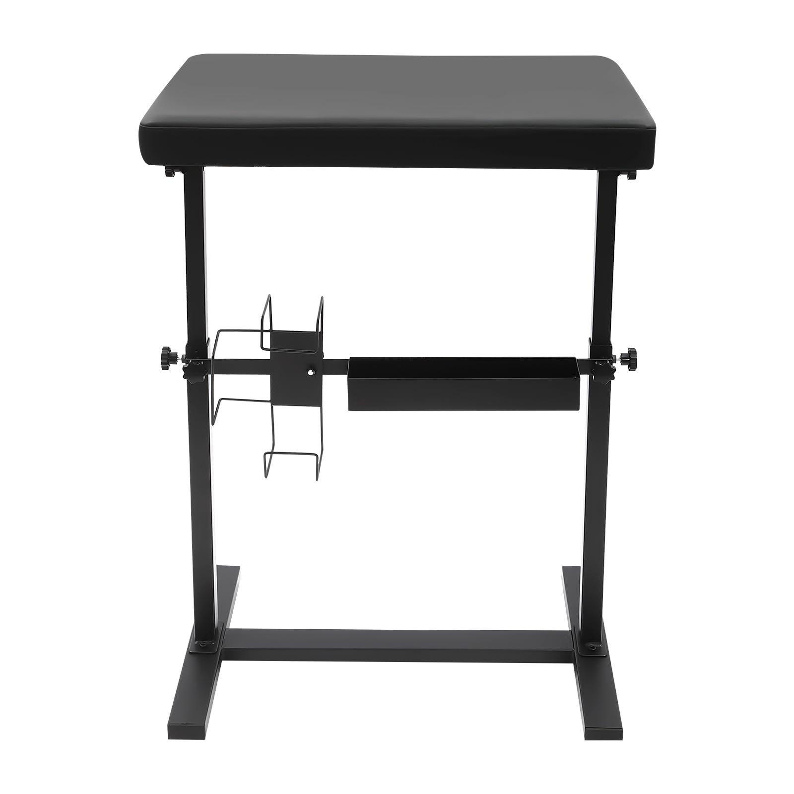 Czarny stojak na podłokietniki do tatuażu, z regulacją wysokości, nośność 50 kg, do salonu studia, domu 60 x 40 x 66-98 cm