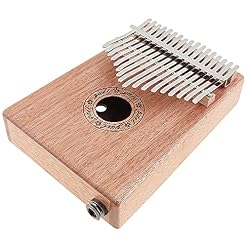 WGOEODI Kalimba électroacoustique 17 Touches, avec amplificateur, Piano à Pouce en Acajou Massif, Bois - Les Beatles, Paul McCartney, John Lennon, RIngo Starr, George Harrison WGOEODI Kalimba électroacoustique 17 Touches, avec amplificateur, Piano à Pouce en Acajou Massif, Bois – Image 4