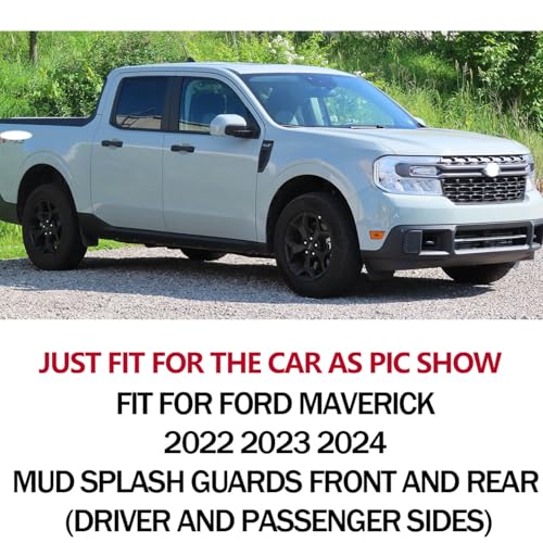 Image of Set of 4 Pcs Mud Flaps Splash Guards Mudguards Mudflaps Fit for Ford Maverick 2022 2023 2024 Mud Splash Guards Front and Rear (Driver and Passenger Sides)