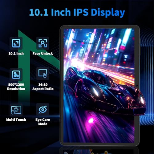 Image of 2026 10 Inch Android 15 Tablet with Keyboard, 26GB+256GB, 2TB Expand, Gemini AI Tablet PC with Octa-Core, 8000mAh, 5G WiFi, GPS, GMS, Widevine L1, 2 in 1 Tablets with Case, Mouse, Stylus (Blue Case)