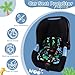LITTOBEBE Car Seat Potty Training Protector, 2 Pack Waterproof Piddle Pad Carseat for Baby Toddlers, Leak-Proof Car Seat Liner with Non-Slip Back & 2 Strap Covers, Machine Washable - Black