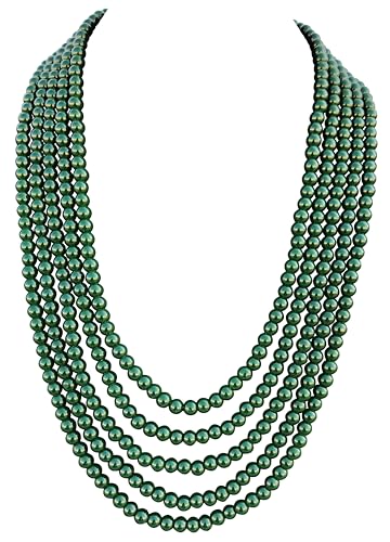 Image of Pearl Necklace Jewellery for Groom Dulha Moti Mala Haar for Men(5 Line)
