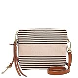 Maße: ca. 20,5 x 9 x 18 cm Fossil Maya Crossbody Beige Schwarz Damen Handtasche Tasche Schultertasche Umhängetasche Taschen Damenhandtasche