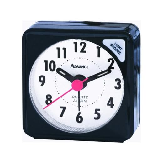 GENEVA/ADVANCE CLOCK 3076AT Quartz Cube Alarm Clock, Black