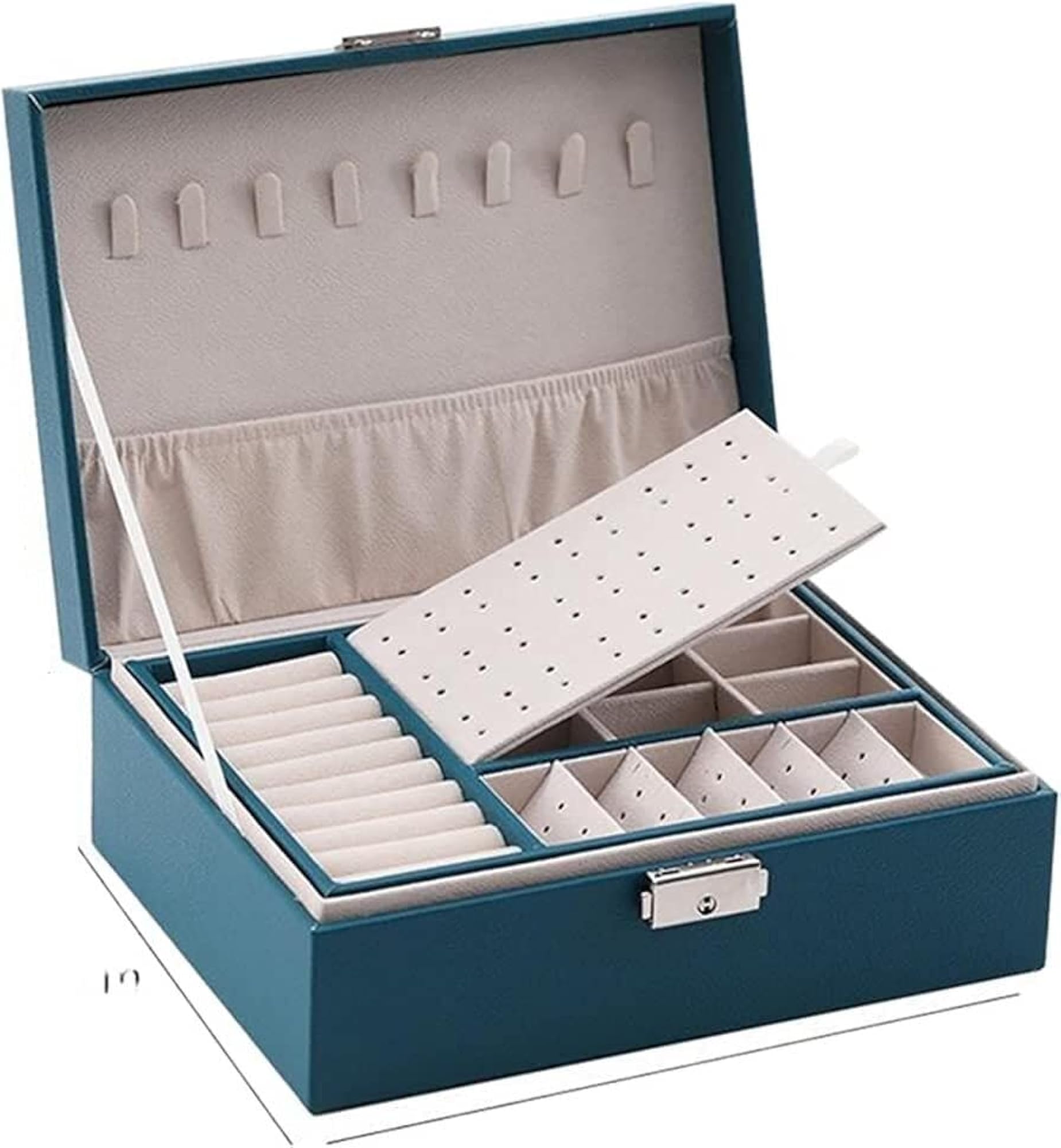 Double Layer PU Leather Jewellery Organiser Box for Women