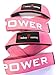 Shebey Training Lifting Wrist Straps Pink with Silicone Grip for Deadlifts, Powerlifting, Bodybuilding and Crossfit Womens