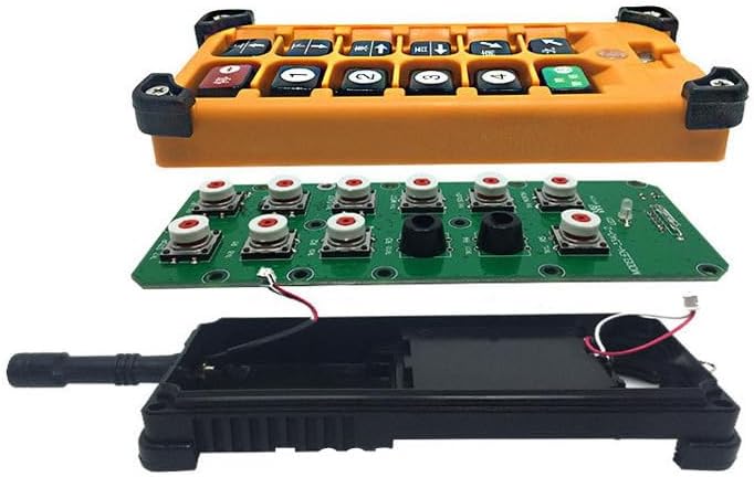 Miniatura 4 de Control remoto de grúa de 12 V, controlador de elevación IP65 resistente, interruptor industrial, control remoto de elevación de grúa VQP con 1
