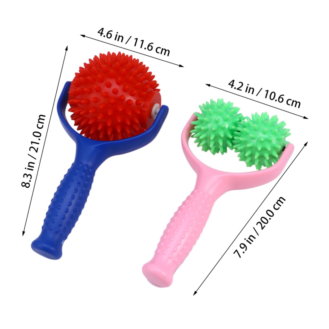 Rodillo de Masaje 2 Piezas Pvc Manual para Masaje Corporal