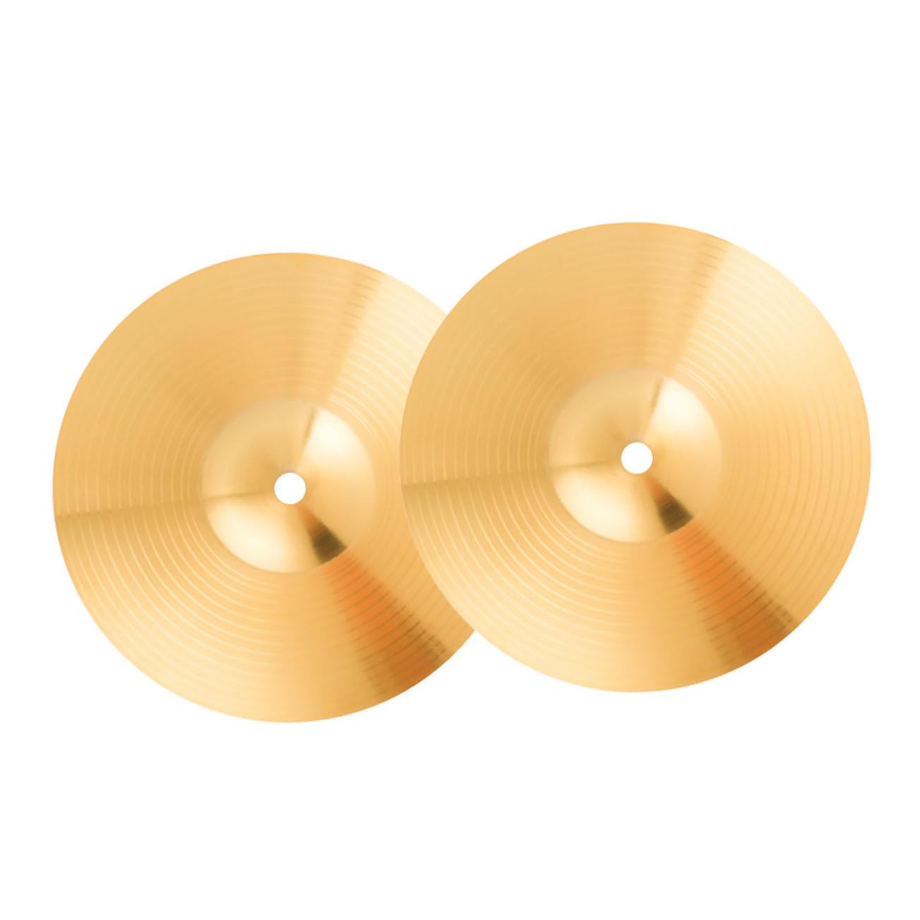 SUPVOX 2Pcs Brass Drum Cymbals for Jazz Drum Kits Lightweight Cymbals Durable Fadeless Compatible with Easy to Install