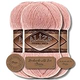 ⭐ LIEFERUMFANG 3x Hobby YARN Etikettenlabel & 3x 100g Alize Angora Gold Simli Wolle.