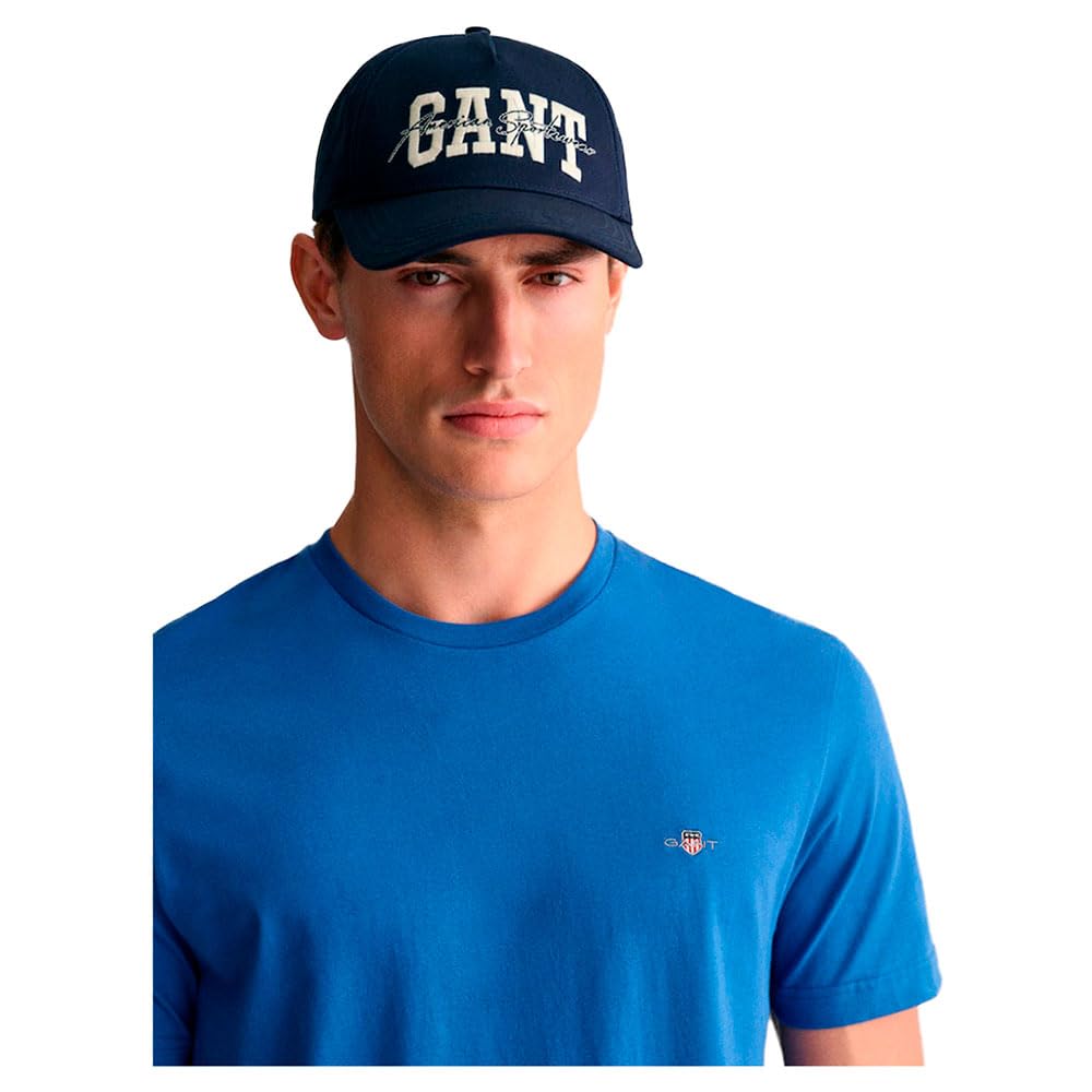 GANT Herren Normales Schild-T-Shirt, Dusty Navy