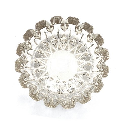 Large Ashtray Jumbo Glass Ash Tray Crystal Effect W:18cm x H:5cm Heavy