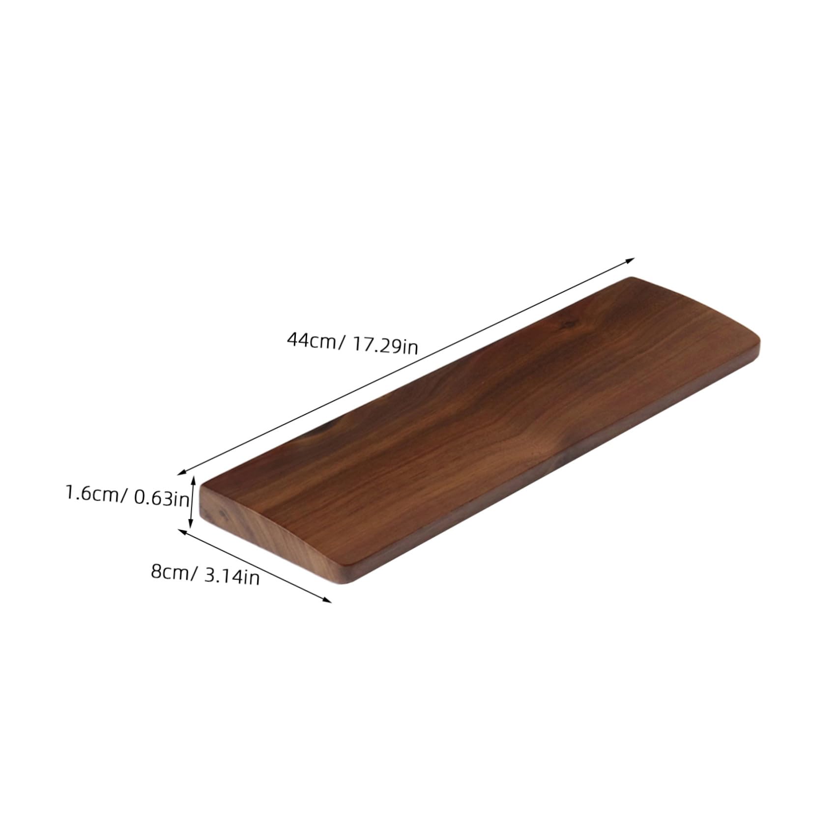 Veemoon Handgelenkauflage aus Nussbaumholz für Tastaturen 440mm Ergonomisch mit Natürlicher Holzstruktur und Schmerzlindernder Unterstützung Am Arbeitsplatz