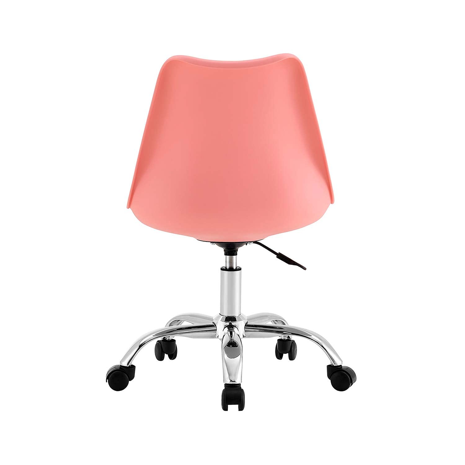 THINIA HOME Silla de Escritorio Ergonómica con Ruedas Eyre Silla Nórdica Acolchada Giratoria Moderna Altura Ajustable | Silla de Escritorio de Oficina Estudio Dormitorio 97x47x58cm