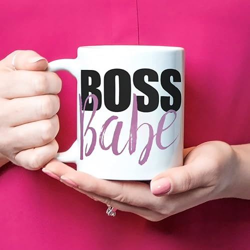 Miniatura 4 de Fonhark - Taza Boss Babe - Taza de café de 11 onzas, color blanco