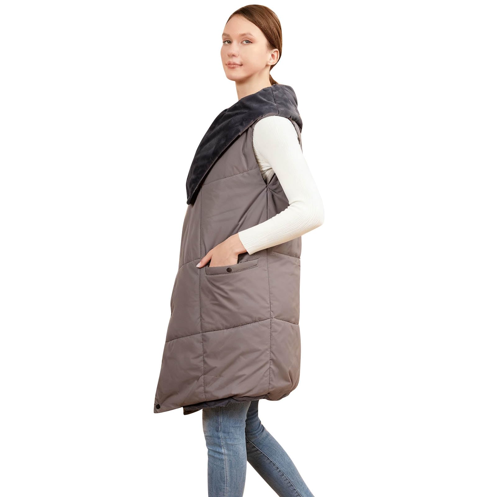 APGLSXY Carbon Fiber Heated Wearable Blanket Vest 9V Low Safe Heating Portable Design for Home Travel Heated Vest with Sleeves