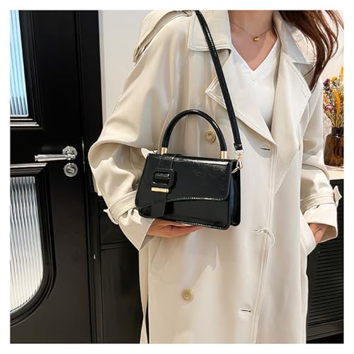Sac à bandoulière réglable compact en cuir PU résistant pour le quotidien