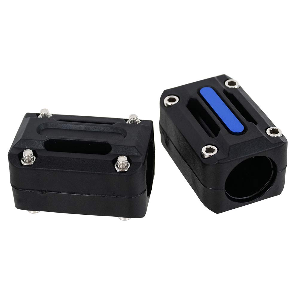 Blocchi paraurti moto, 22mm 25mm protezioni crash bar per NC700X, Africa Twin CRF1000L, 1290 Super Adventure, Tiger Explorer 1200, R1200GS, F800GS, Multistrada 950 (Blu)